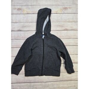 Old Navy‎ Boy's Full Zip Hooded Sweatshirt Size XS (5) Charcoal Gray